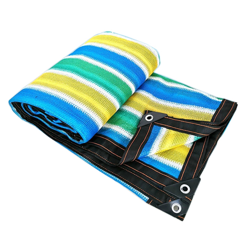 Farbiges Streifen-HDPE-Sonnenschutznetz, Balkon, Dachhimmel, Garten, Sonnenschutz, draussen, Garagen, Segel, Markise, Pflanzen, Abdeckung, Schuppen, Zaun, Netz