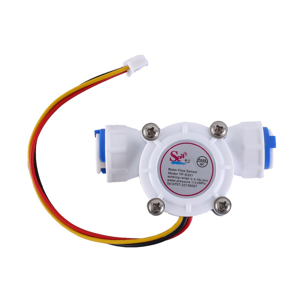 Flow Meter Water Flow Sensor 3/8"quick fit PlasticTurbine Hall Water Flow Sensor Meter for Water Liquid id10 mm