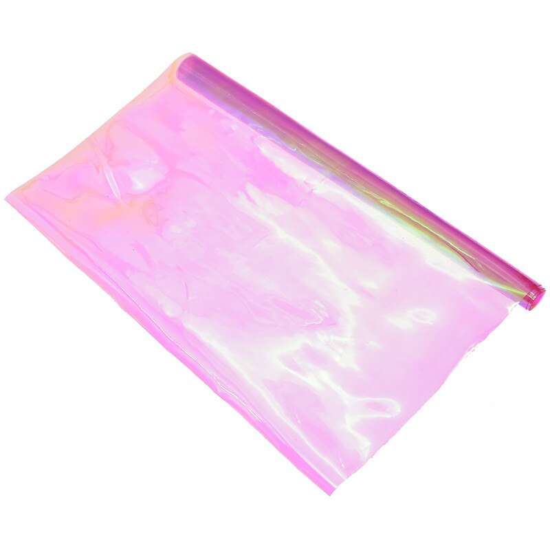 Transparent PVC Synthetic Leather DIY Material For Handbag Shoes Belts Clothes A4 Clear Sewing Fabric: Red