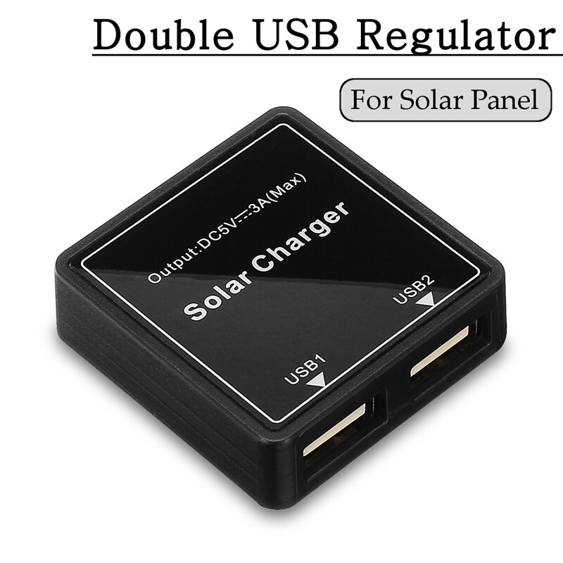 DIY Solar Wire Box 5-20V to 5V 3A Regulator Solar Double USB Junction Box For Solar Panel for Mobile phone MP3 MP4 fan etc