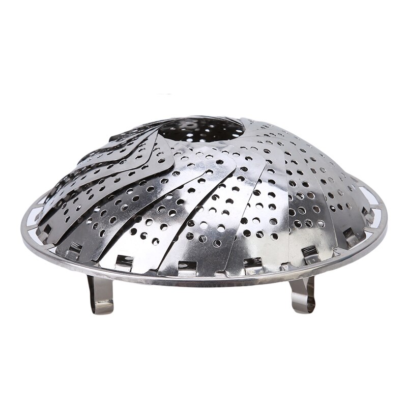 Pliant en acier inoxydable alimentaire vapeur légumes fruits panier à nourriture maille panier à vapeur ustensiles de cuisine pour la cuisson vapeur Dia.21/26/28cm