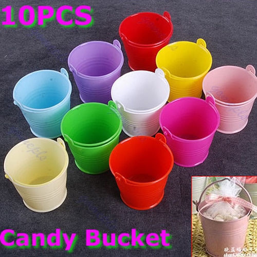 10 x mini chokolade søde slik spand fad bryllupsfest favoriserer kys diy