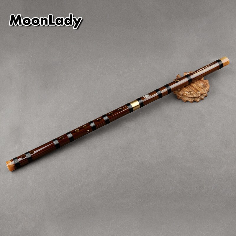Flauta china tradicional hecha a mano para principiantes y amantes de la música, café de bambú, de dos secciones, llamada Dizi tradicional, de madera