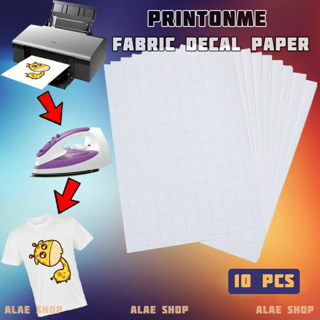 PrintOnMe Fabric Transfer Decal Pape T-Shirt Print On Heat Transfer Paper Sheets Sticker Decoration Shiny Clothes T-shirt Paper