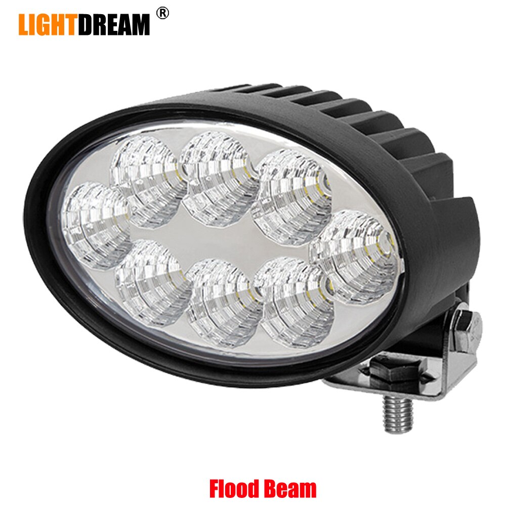 Ovale Led Werklampen 5.5 "Inch 40W Led Tractor Verlichting Voor Jcb John Deere Case Auto Offroad Suv atv Autolichten X1pc: Flood Beam