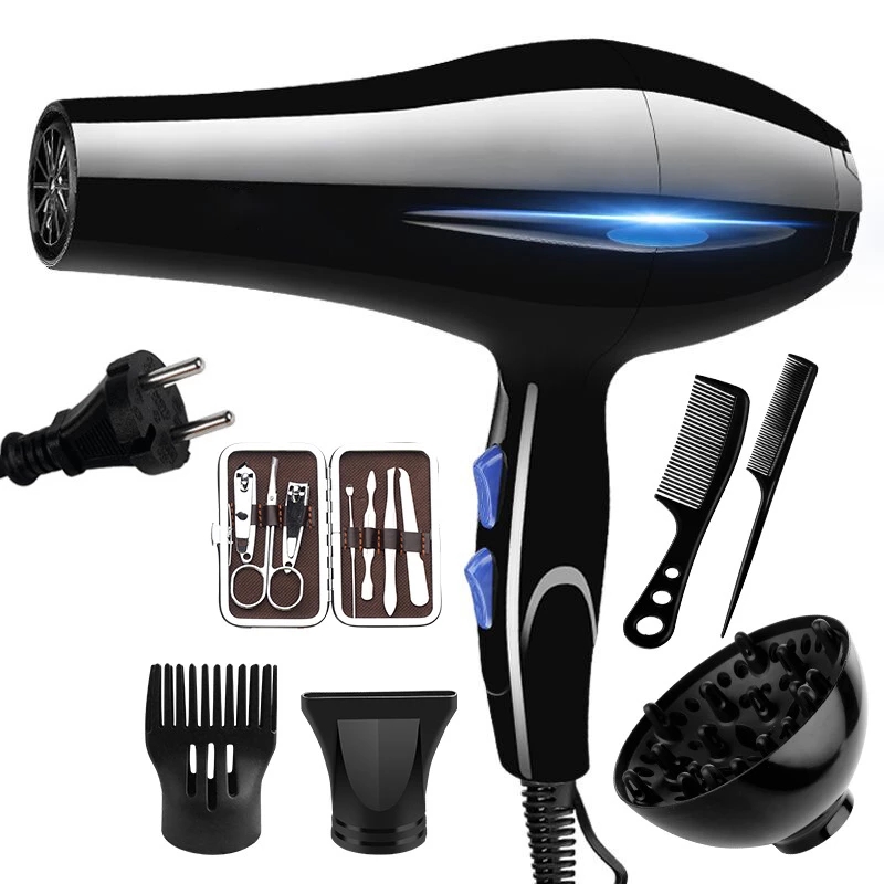 Haardroger 2200W Professionele Krachtige Föhn Snelle Verwarming Warm En Koude Aanpassing Ionische Lucht Föhn Met Lucht Verzamelen