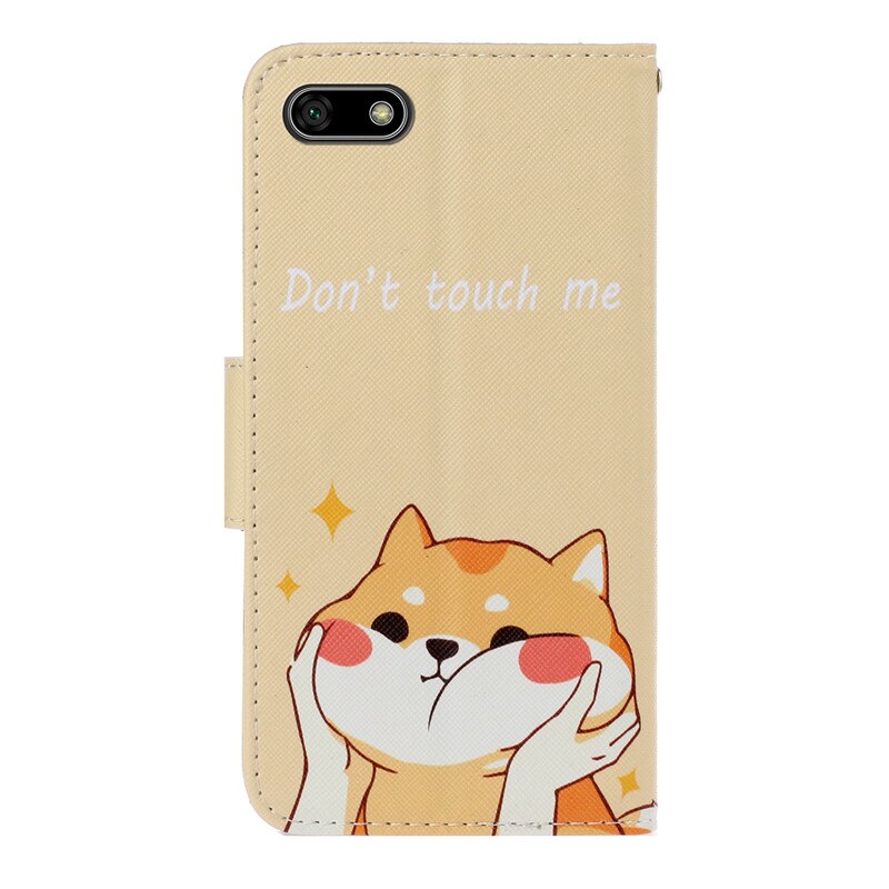 Y5 lite leren hoesje voor coque huawei  y5 lite hoesje huawei  y 5 y5 lite dra -lx5 cover magnetische flip portemonnee hoesjes