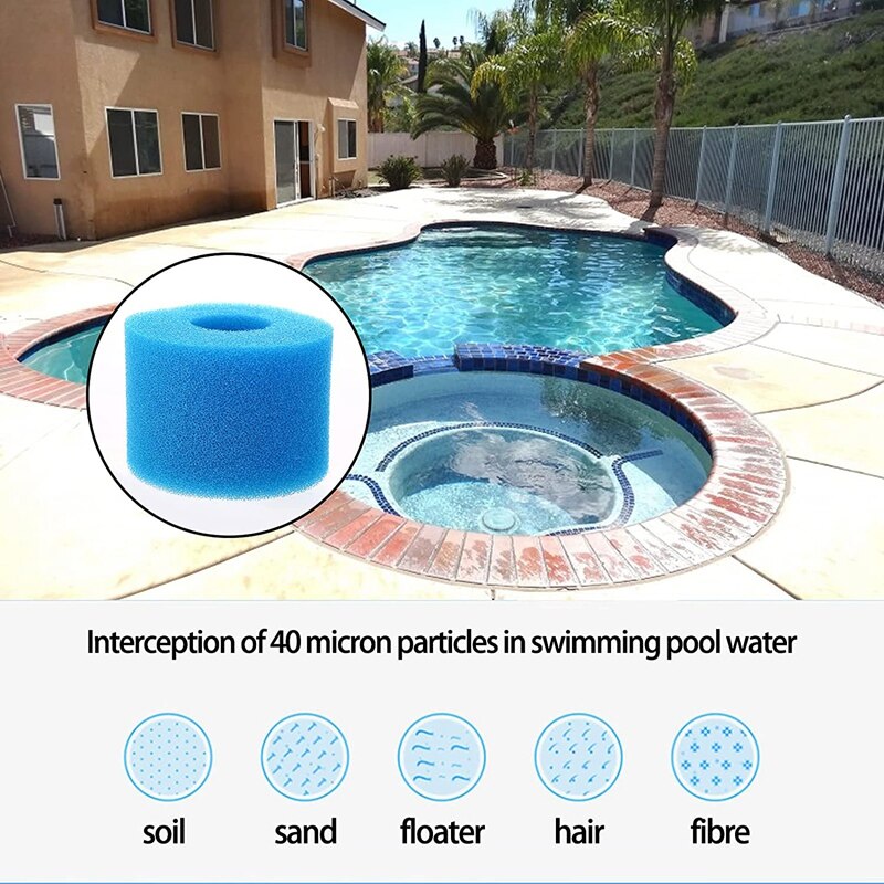 Filtro de esponja para Intex S1 tipo Spa puro, espuma lavable reutilizable, cartucho de filtro para bañera de hidromasaje, 9 Uds.