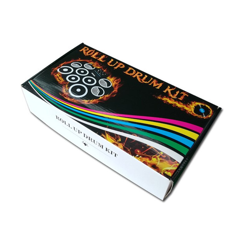 Drum Elektronische Drum Set Compact Size Usb Roll-Up Silicon Drum Pad Digitale Elektronische Drum Kit 9-Pad met Drumsticks Voet Pedalen