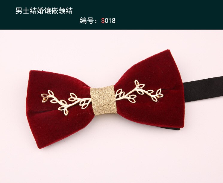 Linbaiway Luxe Banket Strikjes Voor Heren Shirt Rode Strikjes Formele Kleding Business Bowtie Man Strik Tuxedo Gravata Borboleta: 018