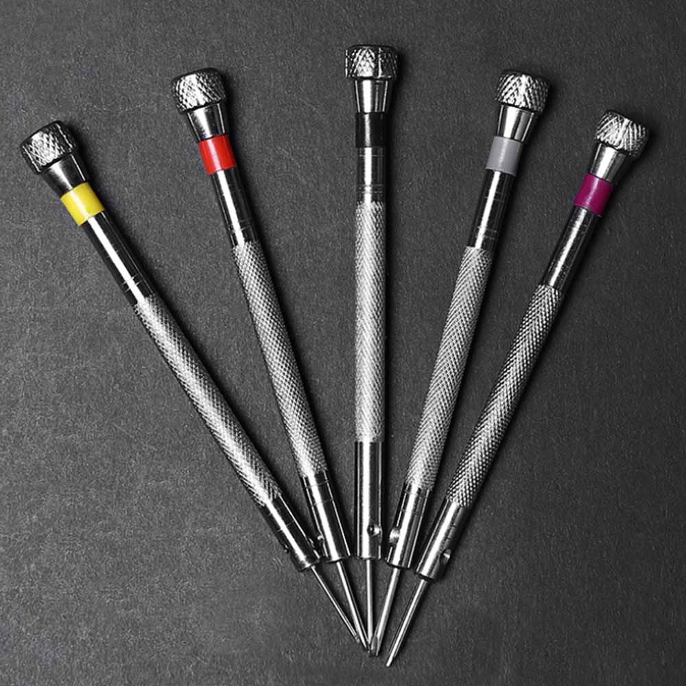 5 st precision mini skruvmejsel set med slitsade phillips bits för glasögon klocka glasögon skruvmejsel reparationsverktyg