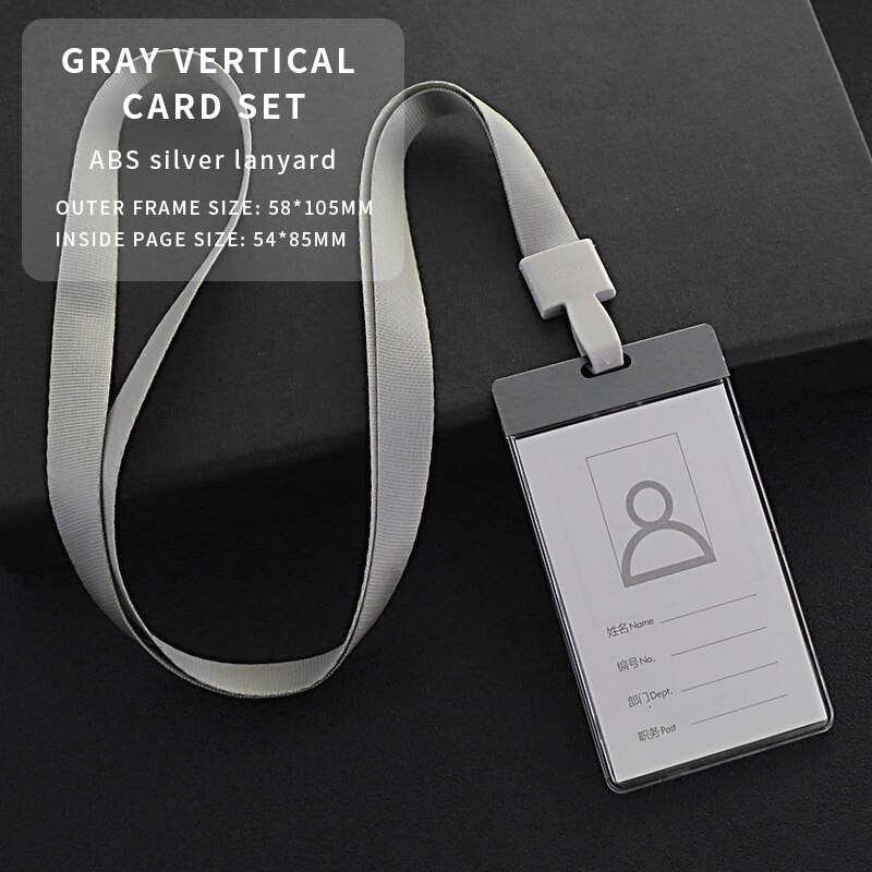 Anti-magnetisk kort kontor skole sygeplejerske adgangskort lanyard nøglering id kort holder aluminium legering akryl materiale: 8