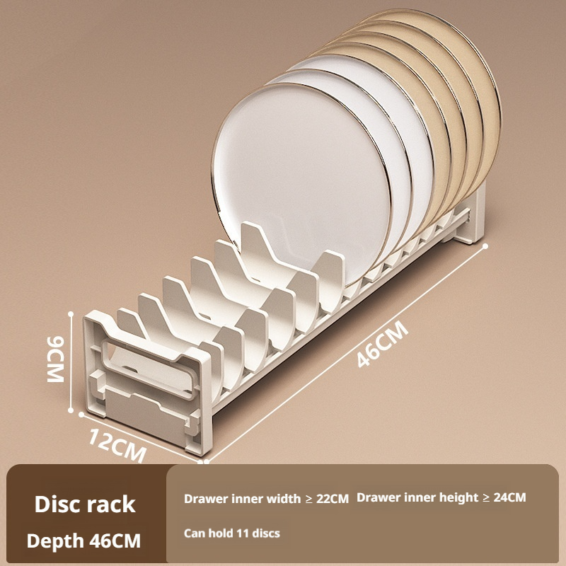 Pojemnik robić szuflady kuchennej, przegródka robić szafki, wbudowany stojak na naczynia, organizer na miski, pałeczki, talerze, uchwyt na sztućce, ociekacz na naczynia.: SZARY