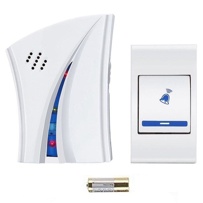 Sonnette plastique blanc sonnette sonnette electrique sans fil porte 36 mélodies