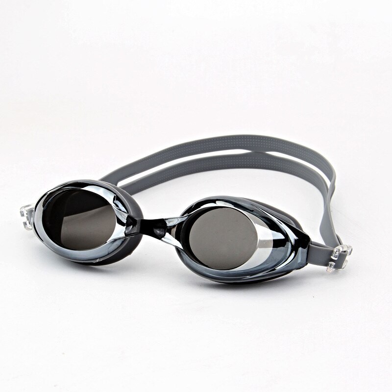 Electroplating Goggles Comfortable Anti-fog Waterproof Adult Swimming Goggles Profession Athletic Multi-color Goggles: Black Gray  Electroplated
