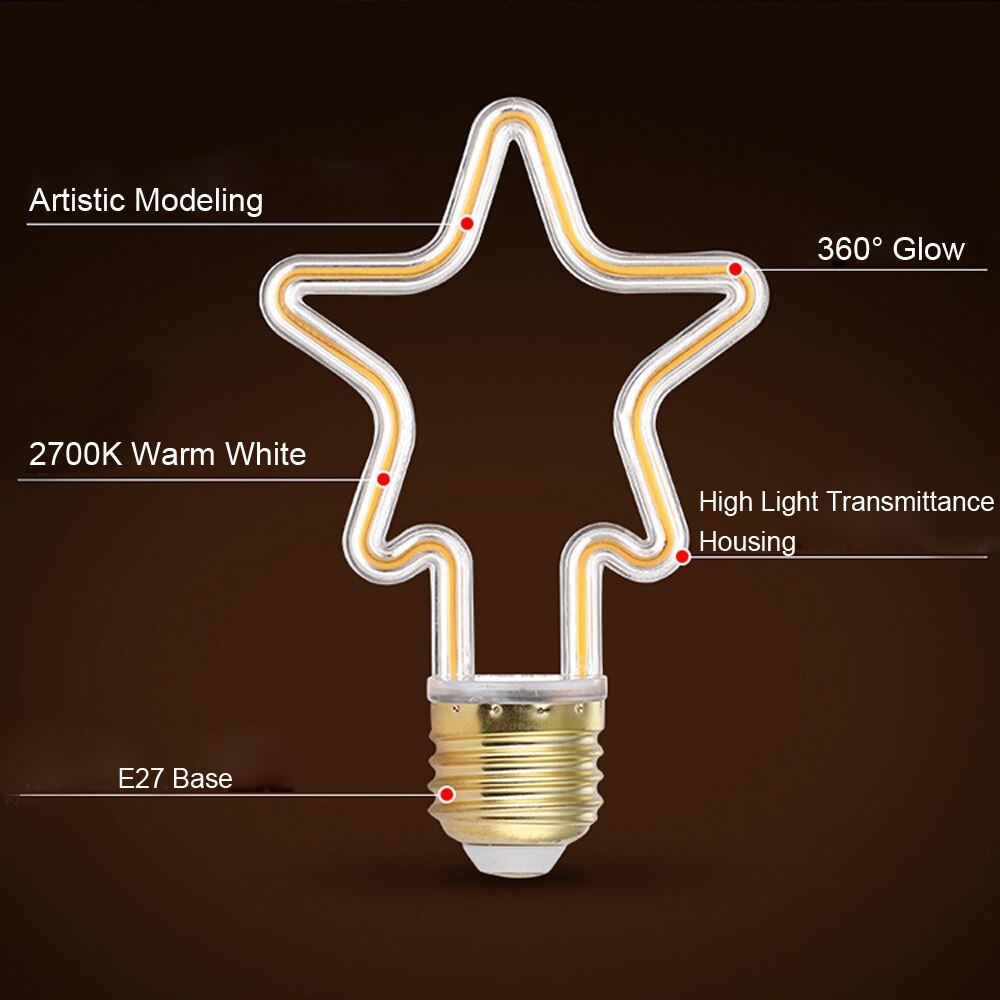Ampoule rétro LED Edison 220V 230V E27 LED, lumière à Filament doux, lampe de maison, Ampoule à incandescence, décoration d'éclairage de