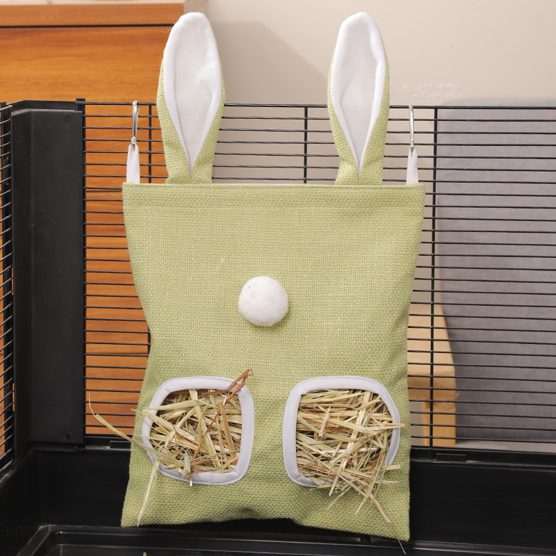 2/3 Gaten Opknoping Hooizak voor Bunny Cavia Kleine Dieren Feeder Konijn Voedsel Dispensers Tas Huisdier Voeden Tas Rack Kooi Gereedschap: Bordeaux