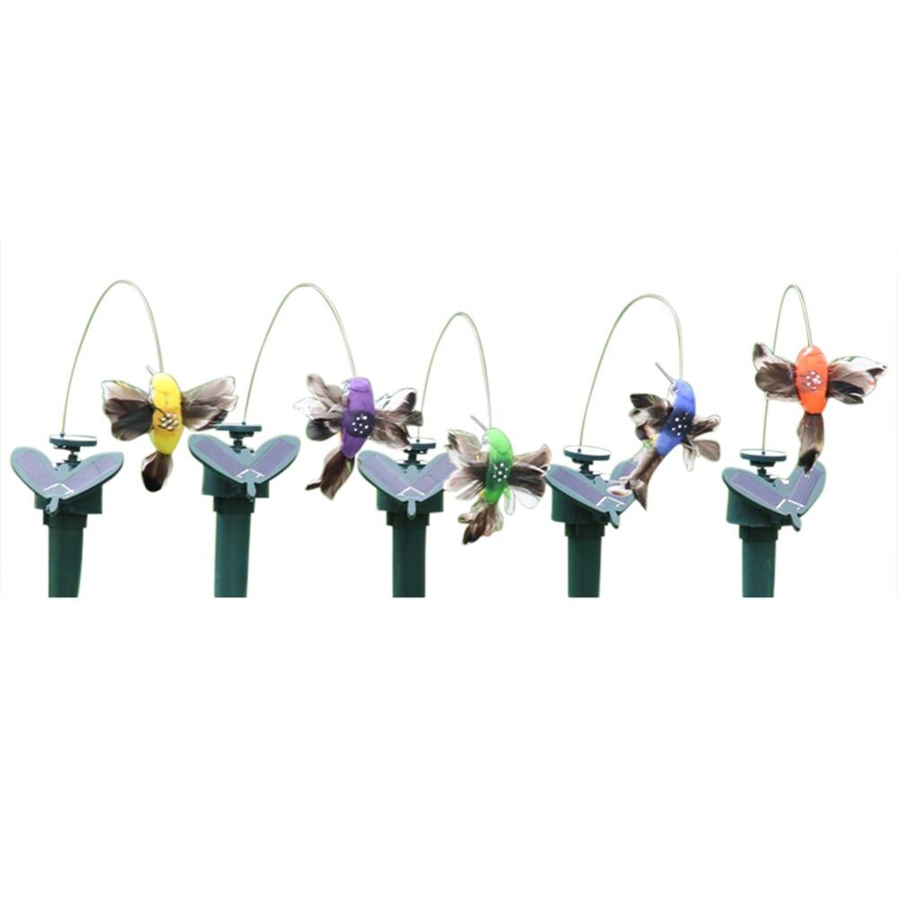 Grappig Solar Speelgoed Flying Fladderende Hummingbird Aangedreven Vlinders Vogels Voor Tuin Decoratie Baby Speelgoed Willekeurige Kleur: A