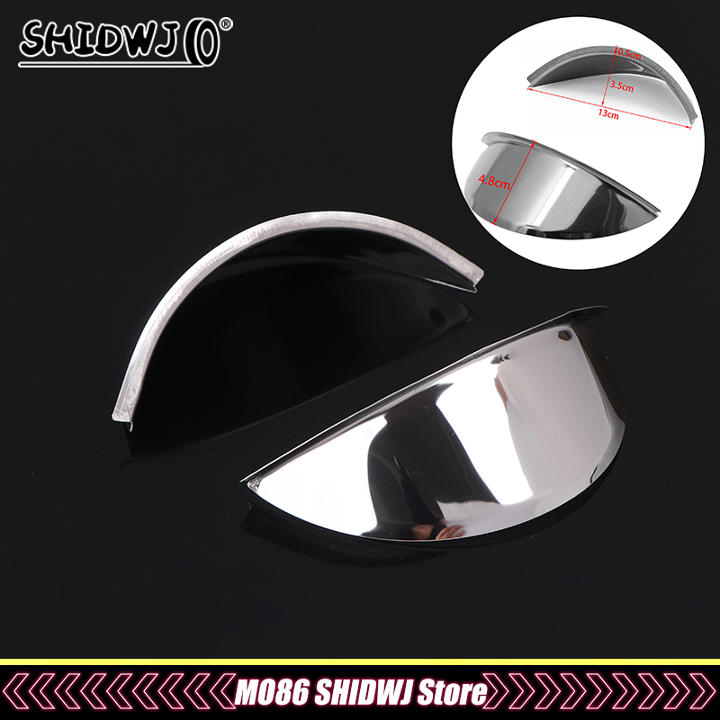 Universal cromo metal scooter farol capa à prova de chuva 5.75 "/7" para cafe racer motocicleta frente lâmpada viseira