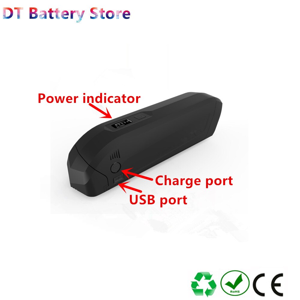 Hailong 2 sida öppen sida frigör elcykel batterilåda 36v 10ah 12ah 14ah 48v 7.8ah 10ah 10.5ah 250w 350w 500w batterilåda
