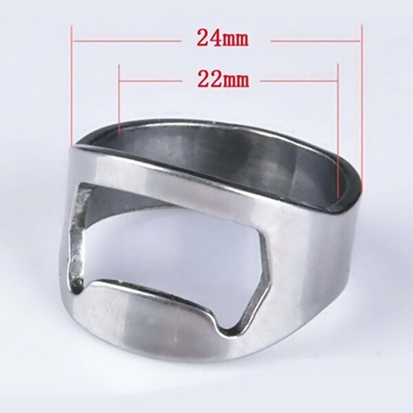 2 Pcs Populaire Rvs Vinger Ring Ring-Vorm Bierfles Opener De Kleur Als foto