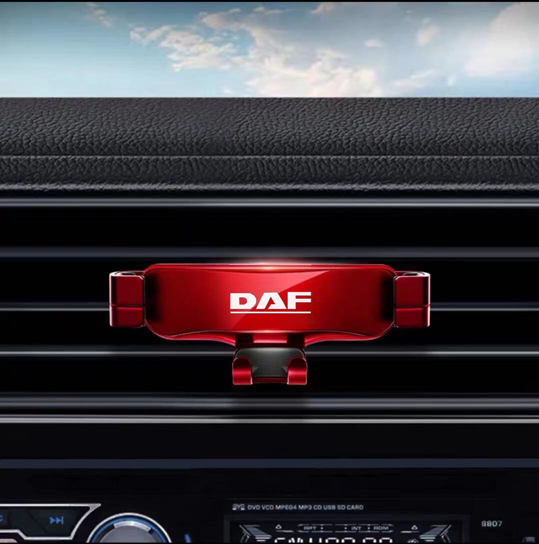 Car Phone Holder For DAF xf cf lf van Car Air Outlet Holder Gravity Phone holder Portable Bracket For Car Air Conditioner Export: red