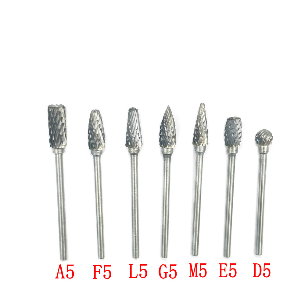 2.35mm Shank Tungsten Steel Carbide Bur Cutter Rotary Tool Burr Double Diamond Cut Rotary Dental Polishing Tools