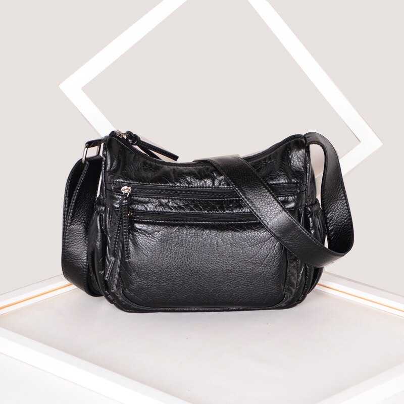 Borse da donna 2010 borsa a tracolla da donna casual borsa a tracolla borsa a tracolla in pelle PU lavata morbida borse da donna di moda Sac