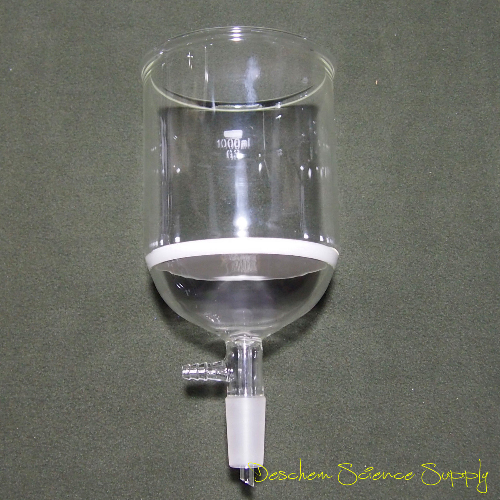 1000ml,24/40,Glass Buchner Funnel,1L,3# Coarse Filter,W/10mm Vacuum Adapter