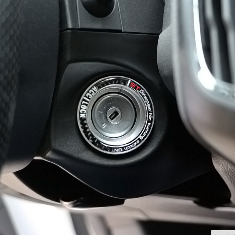 Pieni muutos alumiini virta-avainrengas kansi avaimen reikä ympyrä tarra ford focus 2 3 4 mk2 kuga escape mondeo: Hopea