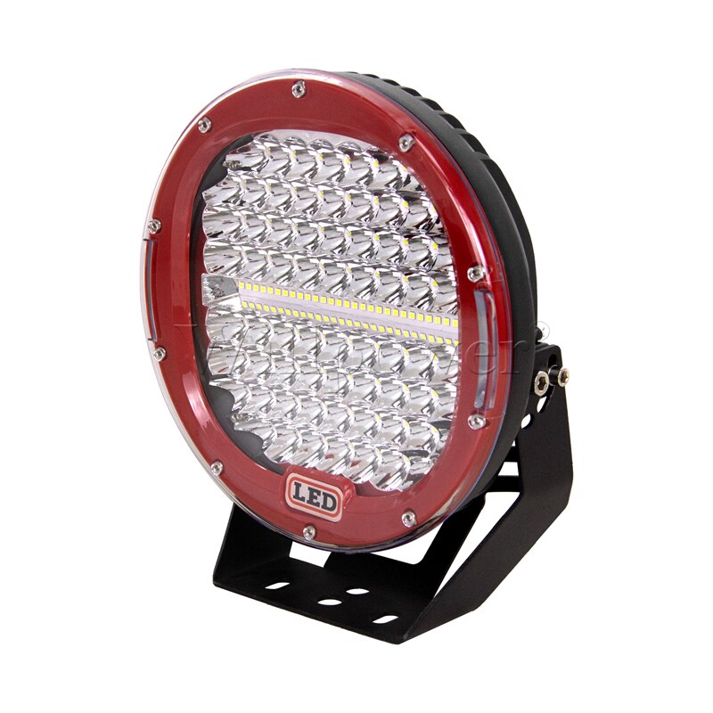 Faros delanteros redondos para coche, focos de 9 pulgadas para camioneta todoterreno, luz LED antiniebla, para Ford JK Jeep Wrangler Chevy 4runner 4x4, 1 Uds.: Model B Red 1pcs