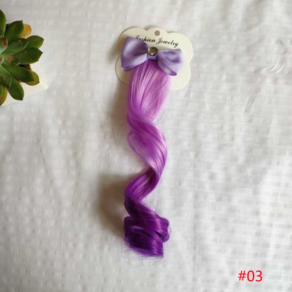 Novo crianças colorido peruca acessórios de cabelo arco cachos grampos de cabelo meninas crianças desempenho peruca hairpins headwear: 03