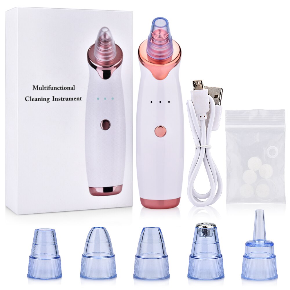 Blackhead Remover Pore Vacuum Facial Acne Cleanser Whitehead Extractor Removal Kit Rechargeable Beauty Electric Removal Tool