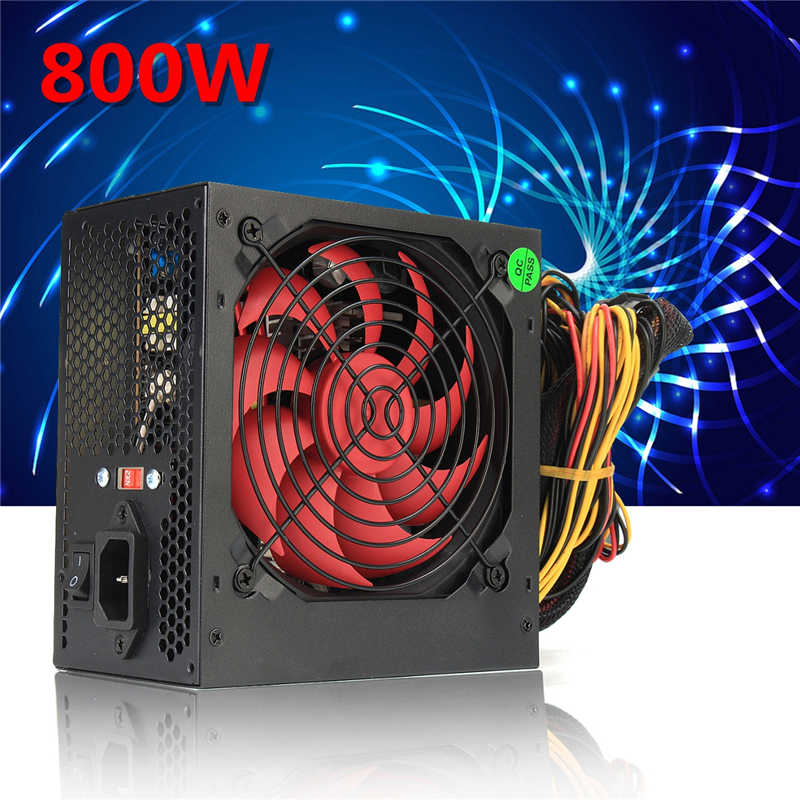 LEORY 800W Power Supply - Full Modular - 80+ Gold Certified - 120mm Fan - ATX 12V
