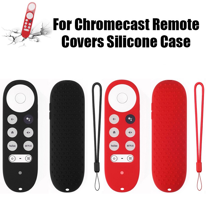 Funda de silicona para mando a distancia Chromecast, funda antipérdida con control remoto por voz de Google TV, a prueba de golpes