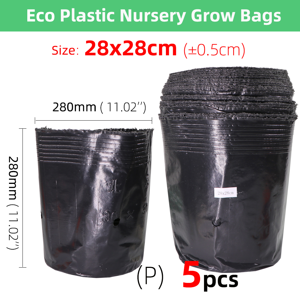 5-100pcs 16 Sizes Disposable Plastic Planting Flower Pot Nutrition Bowl Seedling Cup Black Seedling Box Home Garden Grow Bags: Red
