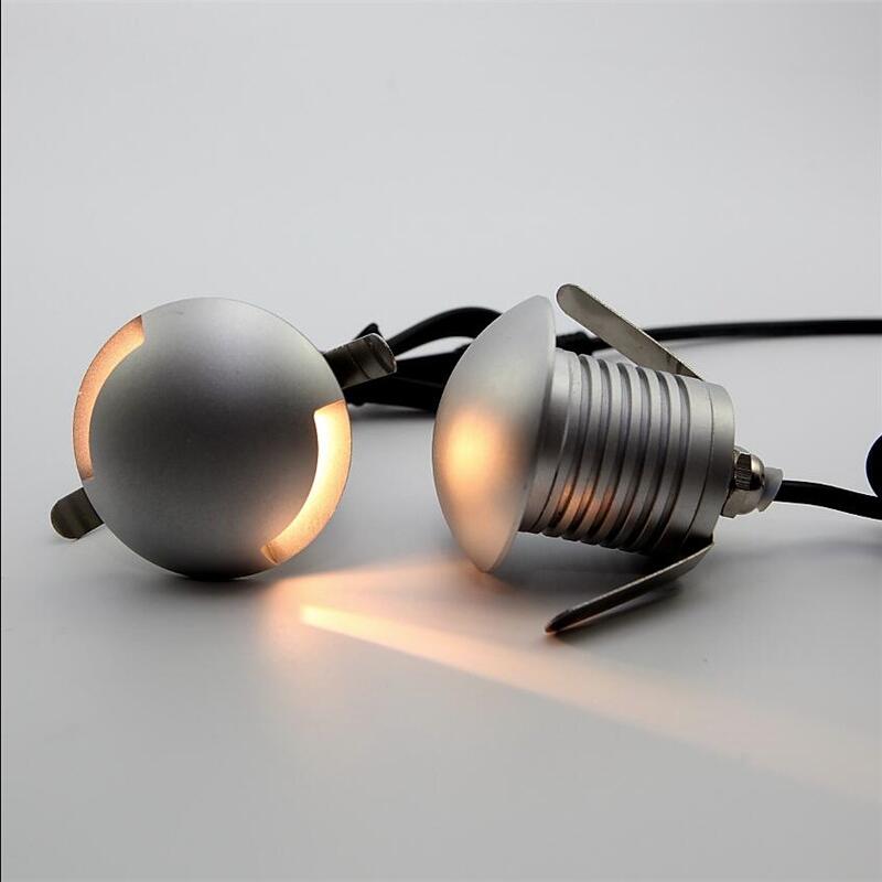 ledet underjordisk lampe 3w 12v ip67 utendørs innfelt dekkgulv bakken få øye på belysning inground uplight innkjørsel betong utlegger lys