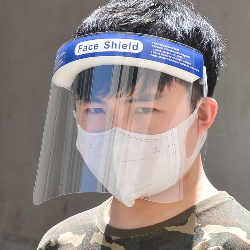 Epidemie Preventie Isolatie Masker Bescherming Anti-Druppel Masker Transparant Pet Anti-Fog Verstelbare Gezichtsmasker Volwassen Met Masker: Default Title