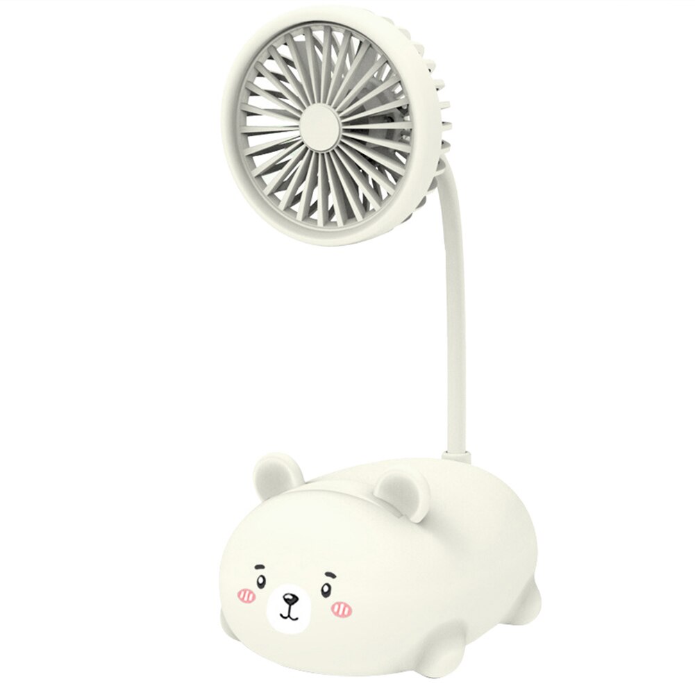 1 Pc Draagbare Mini Usb Ventilator Bureau Ventilator Elektrische Desktop Computer Tafel Fan Home Office Elektrische Fans Mini Ventilator Voor kantoor Fan: Little Bear White