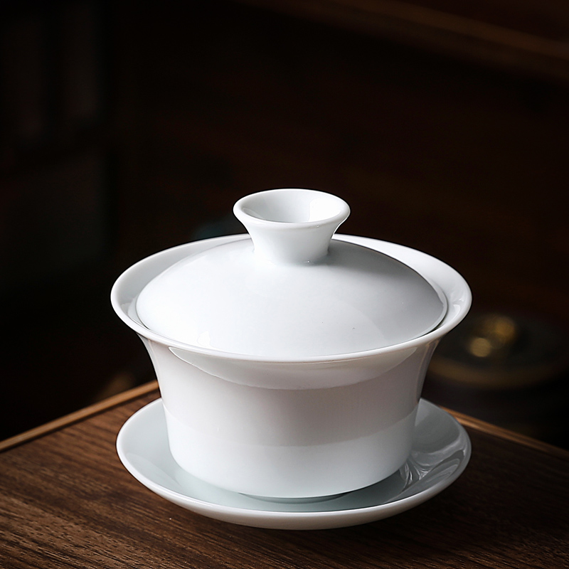 China prachtige keramische theekopjes, Gaiwan Blauw Wit Porselein Theekopje Sancai Theekop Schotel Cover Set Showy Peony (200ml) (Kleur: Blauw, Maat: 200ml) (Color : Blue, Size : 200ml