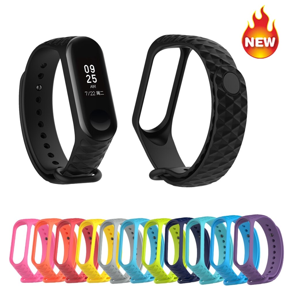 For Xiaomi Mi Band 3 Strap With Colorful Silicone Change Belt Millet Sports Strap