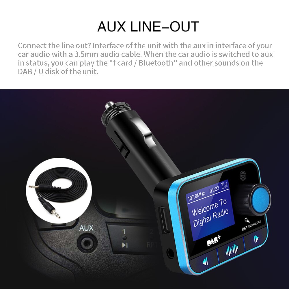Practical Modulator Auto Music FM Transmitter Radio Car Bluetooth Wireless Adapter DAB Digital USB Charger MP3 Player Stereo