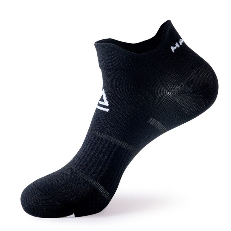 Sportliche lauf- und radsocken für damen und herren, dünn, atmungsaktiv, schnelltrocknend, kurze kompressionssocken für Fitness und freizeit: Schwarz / Männer 40-44