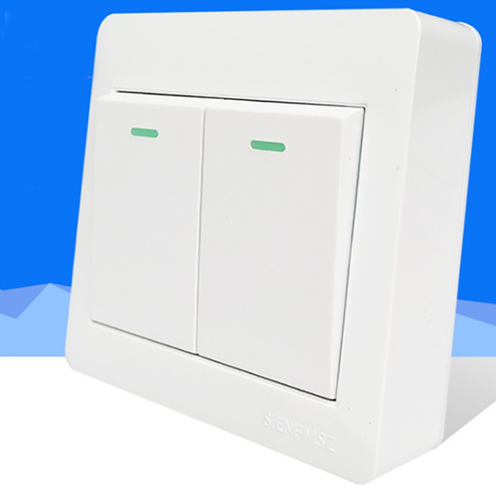 2 Gang 1 Way 2 Way Surface mounted switch single control switch open wire double open single control switch socket power switch