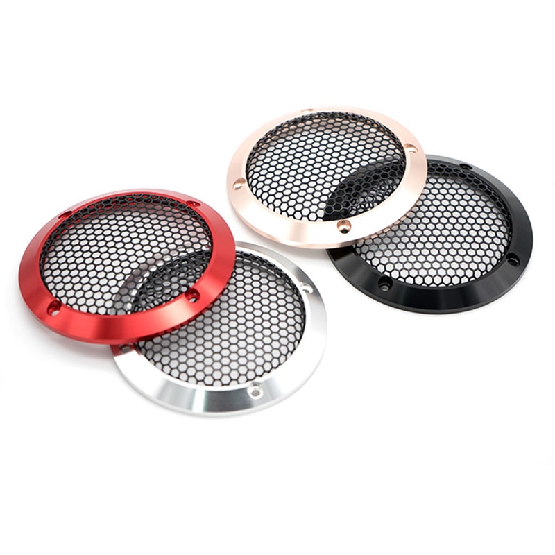 2 STUKS 3.5 "Auto Speakers Aluminium Mesh Cover 3.5 Inch Midrange Speaker Grill Aluminium Speakers Cover Metalen Bescherming Beschermende