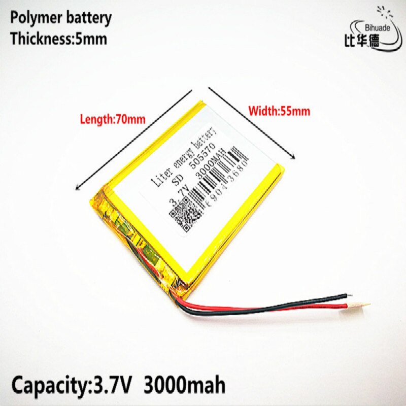 2 Batterie Li-ion 3.7V 3000mAh Ricaricabili Con Cavo USB E Spina SM-2P Per RC Auto, Barche, Passeggini - 2