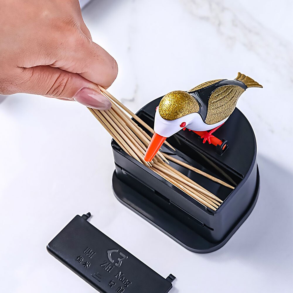1Pc simpatico colibrì stuzzicadenti distributore automatico uccello stuzzicadenti scatola con stuzzicadenti pulizia denti segreto Stash Tandenstokers
