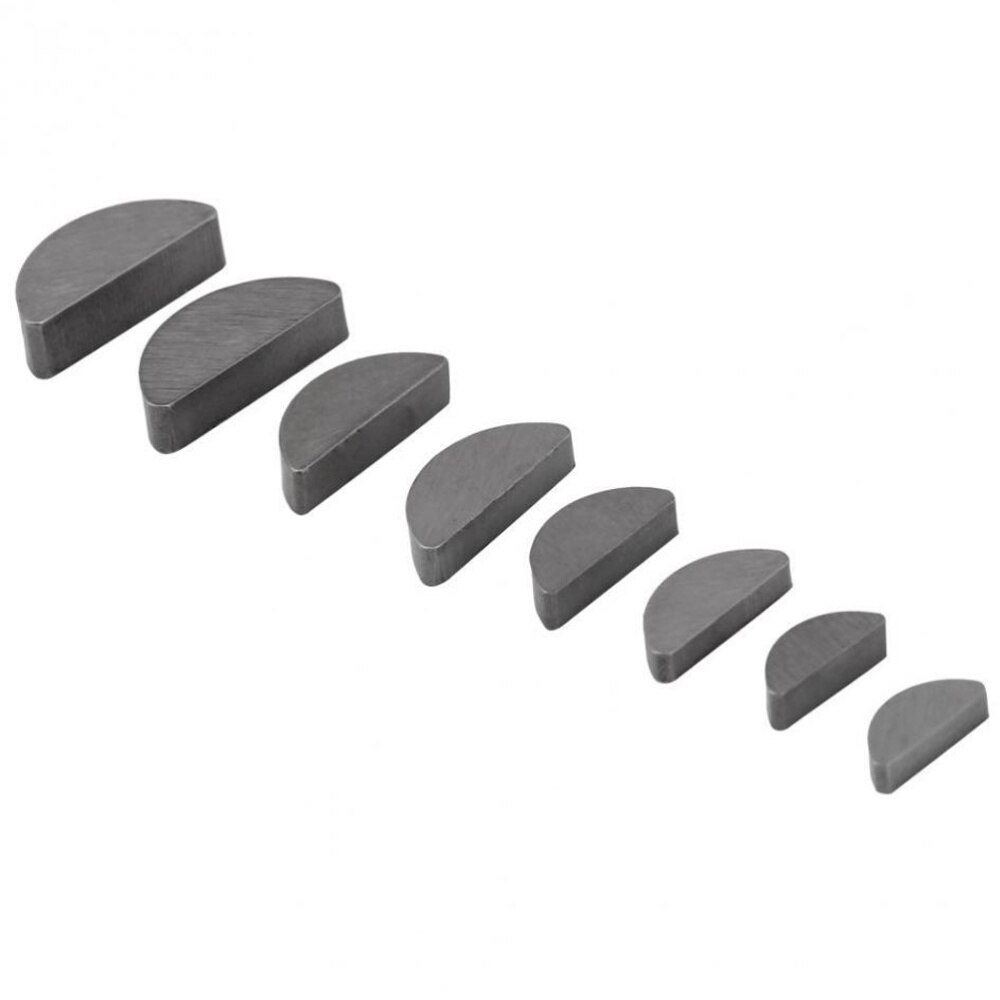 80pcs Woodruff Keys Stainless Steel Durable Semicircle Fasteners Pin Key for Mechanical Industry