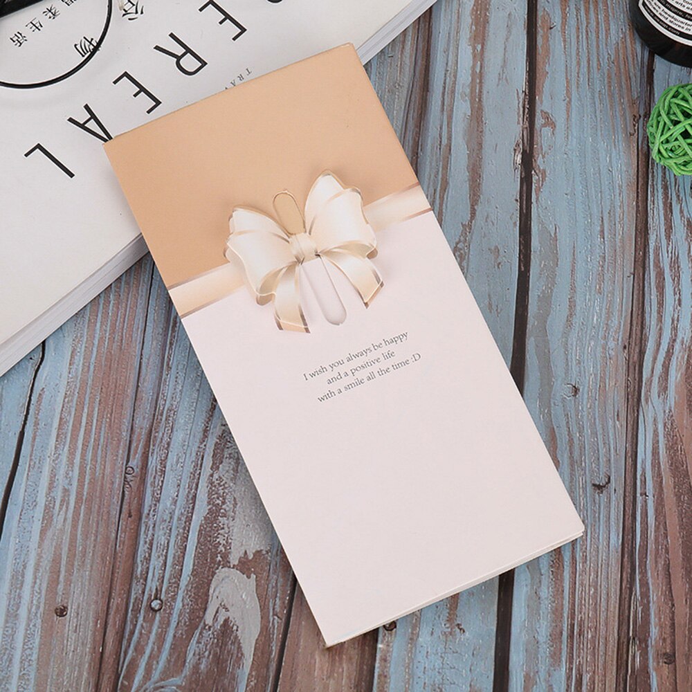 5 pièces 3D Bow creux carte de voeux fleur boutique merci pour carte de visite fête d'anniversaire Invitations de mariage cartes: I