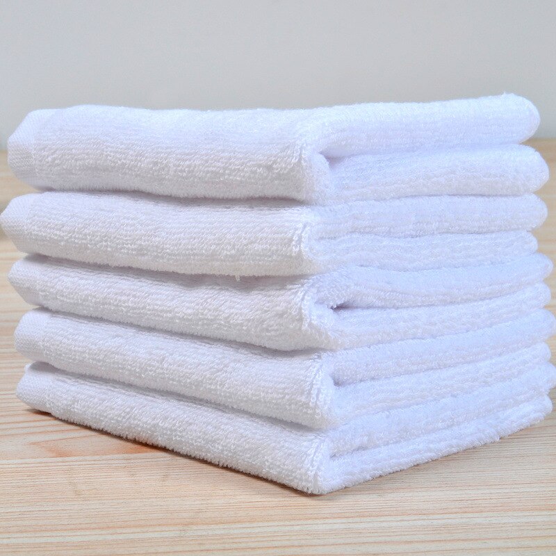 Hotel hand towels Cotton small square face towel Thickened cotton white square towel
